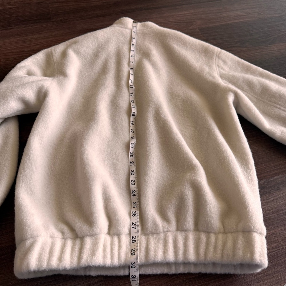 ASOS Design Cream Fleece Jacket - Picture 6 of 7